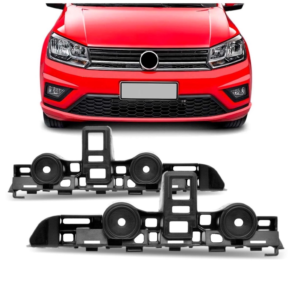 Par Suporte Guia Parachoque Dianteiro Gol G8 / Saveiro Robust 2018 a 2022