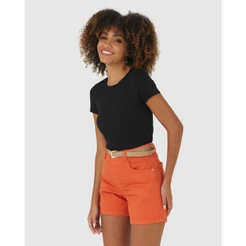 Blusa Básica Feminina Decote Redondo Em Algodão