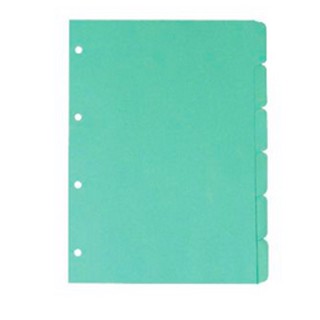 Divisória de cartolina verde ofício 6 projeções 1201 Delucas