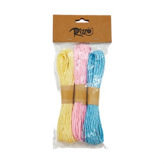 Kit Fios Decorativos de Papel Torcido Azul, Amarelo e Rosa - 10m - 1 unidade - Rizzo em Oferta na Shopee