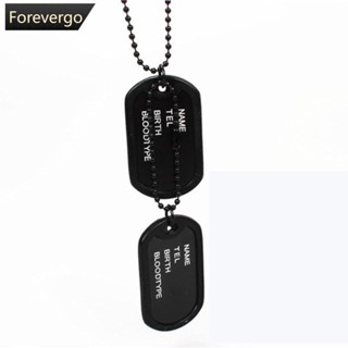 FOREVERGO Colar Pingente De Corrente De Etiquetas De Cães Do Exército Militar Interessante Para Homens 2 Estilo Cão I6Y3