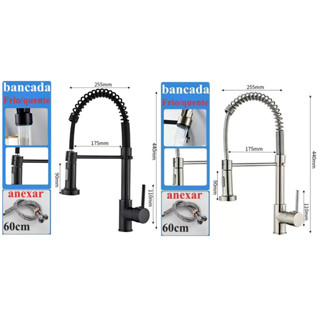 Torneira De Cozinha Matte Black Pull Down Bocal De Modos Duplos De Água Quente E Fria em Oferta na Shopee
