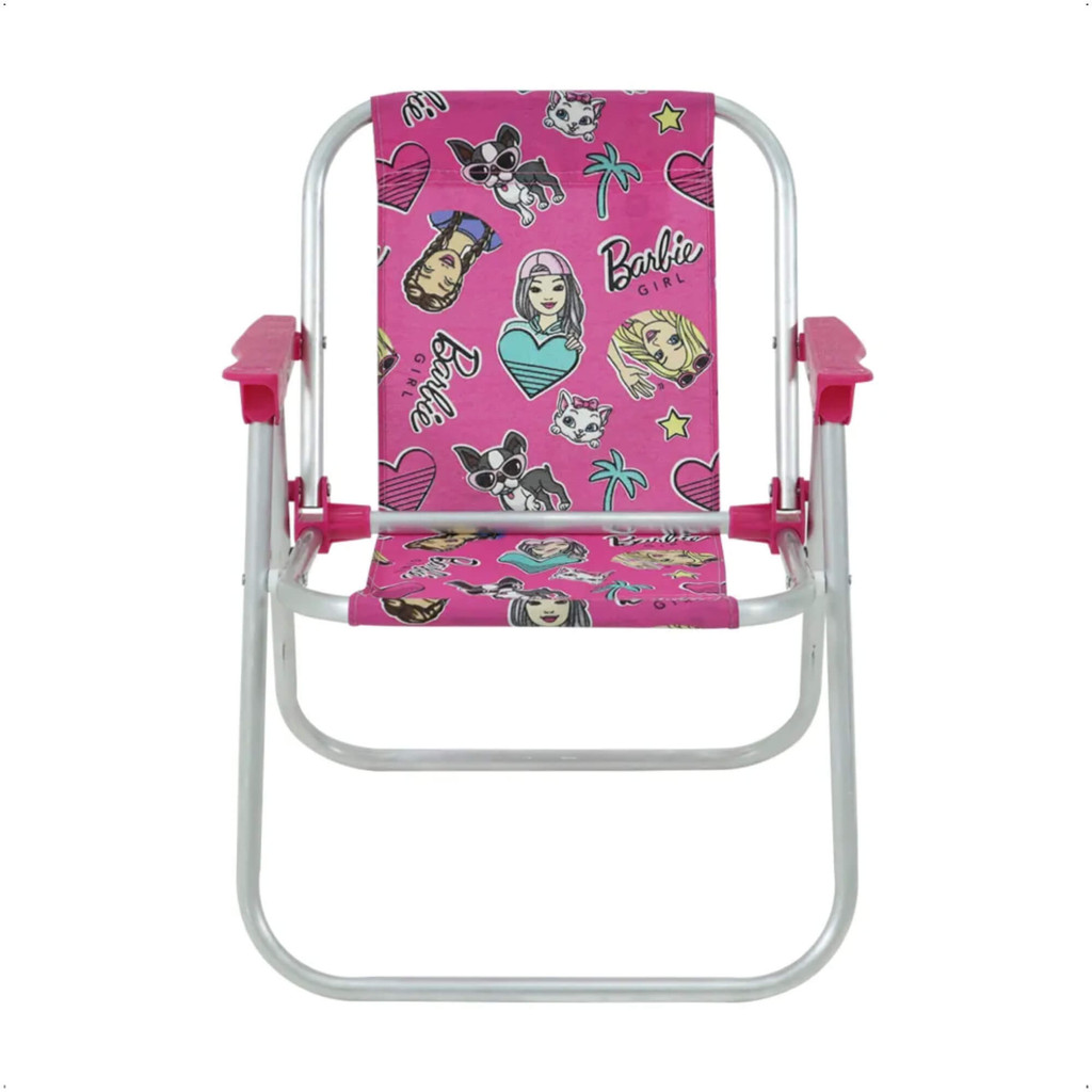 Cadeira de Praia Infantil em Alumínio Barbie Bel (P55) 025210 em Oferta na Shopee