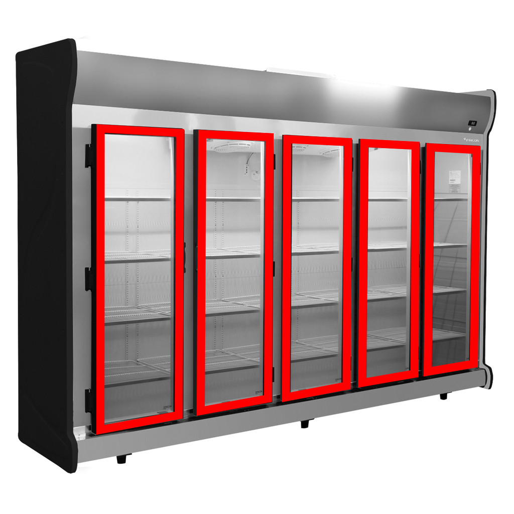 5 Gaxeta Para Polofrio 2157 Expositor Vertical de 5 Portas 50x150