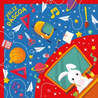 Saco Express 18x18cm para Ovos de 50g a 100g - Teacher Azul - 5 unidades - Cromus - Rizzo em Oferta na Shopee