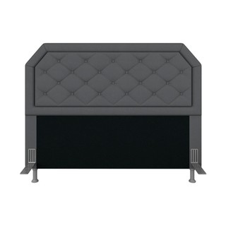 Cabeceira Estofada Cama Box Queen Florença Suede Cinza - Móveis Arapongas em Oferta na Shopee
