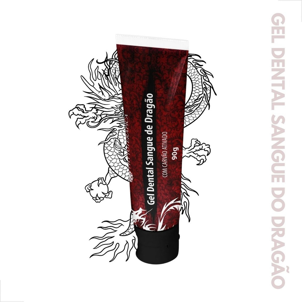 Gel Dental Sangue De Dragão Phytoterápica Carvão Ativado 90g
