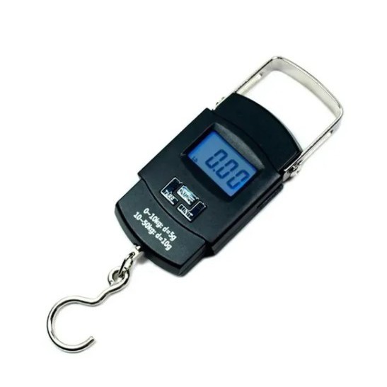 Balança Digital Portátil De Mão gancho Até 50kg Trava Mala Bagagem A08 em Oferta na Shopee