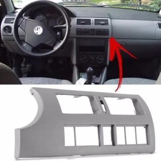 Moldura Painel Central Gol Saveiro 2000 A 2005 Cinza Flanel