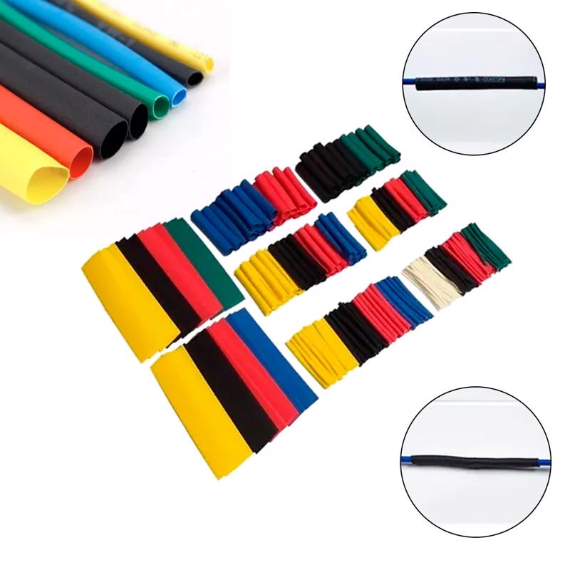 Espaguete Tubo Termo Retrátil Isolante Kit Com 200 Peças 1 ao 8mm