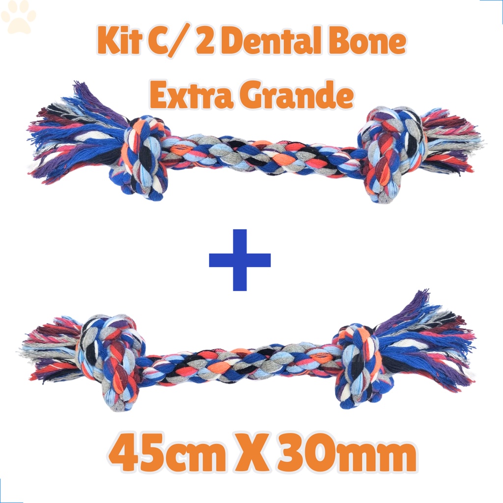 kit brinquedos cachorro  Mordedor Dental Bone Corda Extr. Gr em Oferta na Shopee