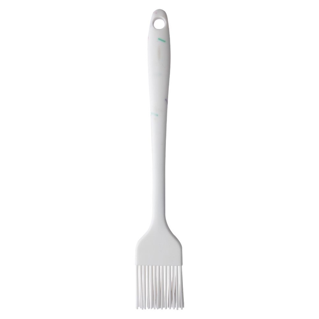 Pincel Pequeno Silicone Granulado Branco 20,5cm Clink Confeitos