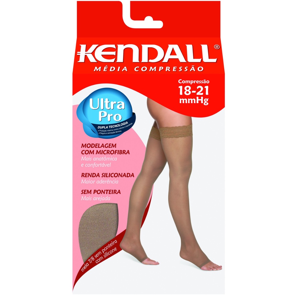 Meia Kendall 7/8 Média Compressão Sem Ponteira 18-21mmHg em Oferta na Shopee