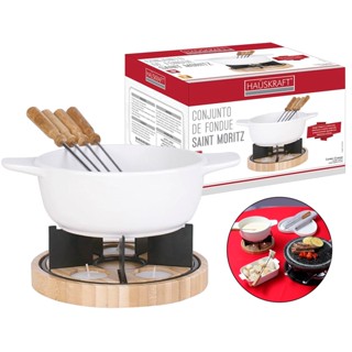 Conjunto Fondue 12 Peças Chocolate Jantar Romântico