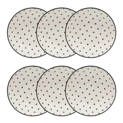 Jogo de 6 Pratos Fundos 20,5 Cm Oxford Unni Stripes And Dots