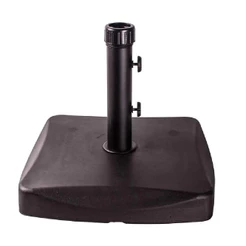 Base para Ombrellone Quadrada em Concreto 25kg Preta BEL