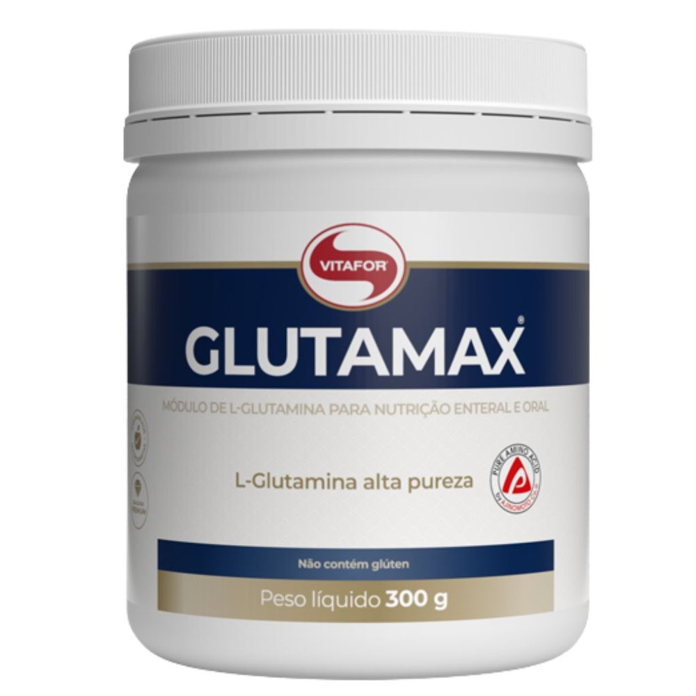 Vitafor Glutamax L-Glutamina Pura 300g - Suplemento Alimentar para Saúde e Recuperação