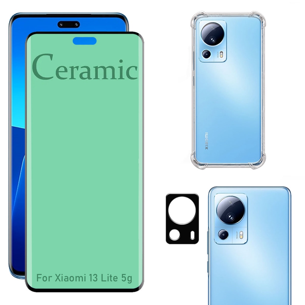 Kit Para Xiaomi 13 Lite 5g | Película Cerâmica 9D - Capa Anti Shock - Película da Câmera 3D em Oferta na Shopee