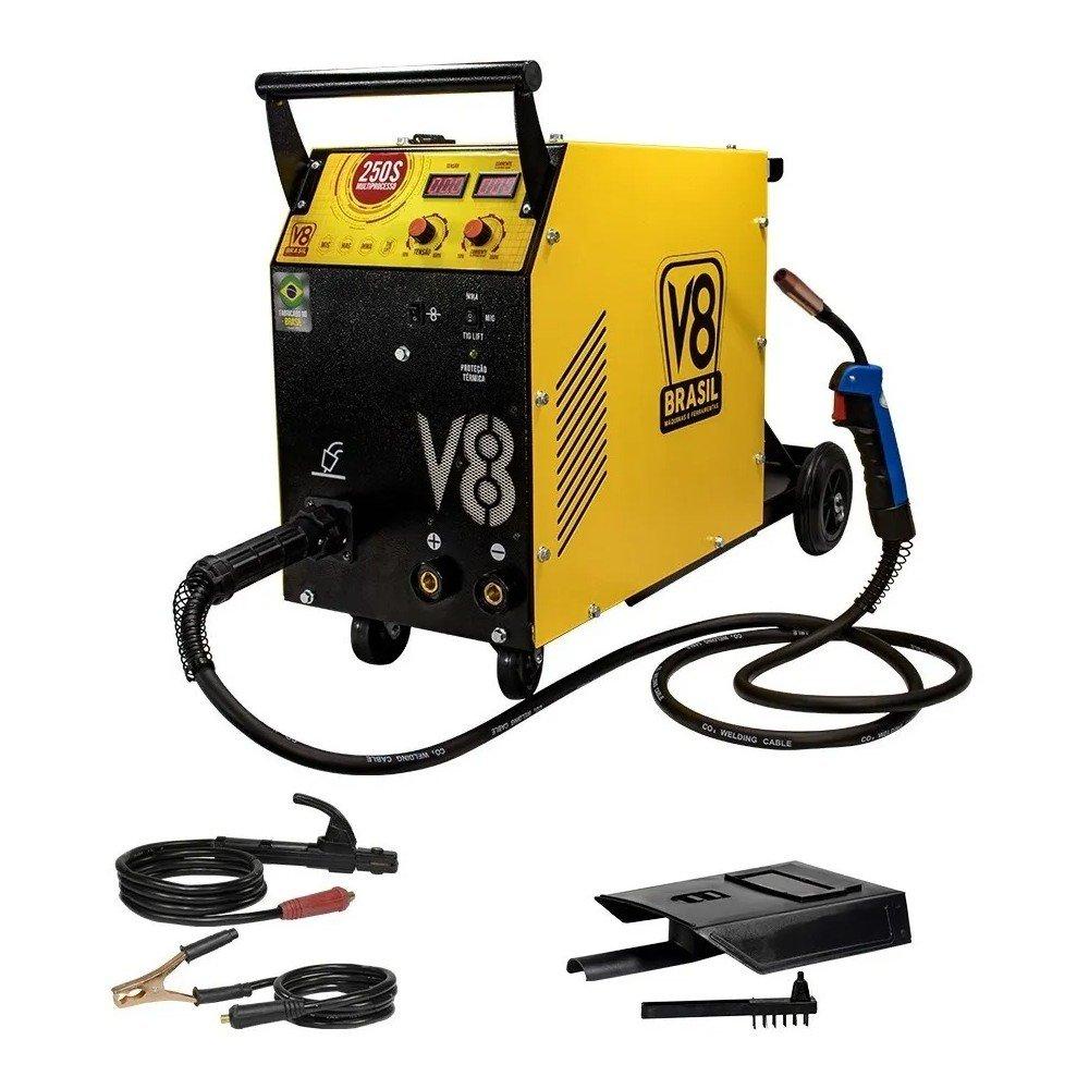 Máquina de Solda Multiprocesso 250A  MIG/MMA/TIG com Tocha em Oferta na Shopee