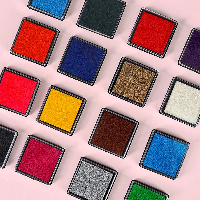 4x4cm Puzzle Infantil Pintura Com Dedo Carimbo De Tinta 20 Cores Suprimentos Estudantis