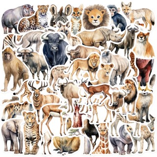 50PCS Cartoon Africano Animal À Prova D