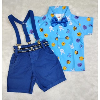 Bolofofos Conjunto de Roupa Temática Festa Menino