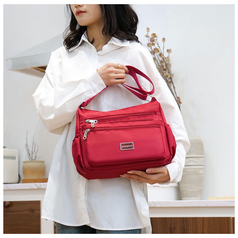 CHENXIAOHONG Bolsa Feminina Estilo Mãe, Grande Capacidade, Ombro, Nylon, Várias Camadas · foto 2