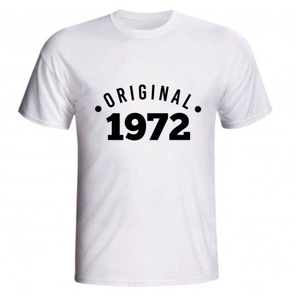 Camiseta Original 1972 Aniversário 50 Anos Idade Cinquenta