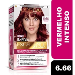 Coloração Imédia Excellence L'oreal Creme 6.66