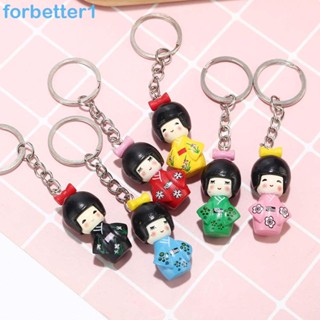 FORBETTER Chaveiro Porta-Chaves Moda Random Color Decorações Plásticas Figurino Estatueta Boneca Japonesa Kimono Charme Pingente