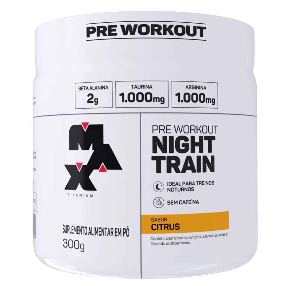 Night Train Suplemento Alimentar Pré Treino Pote 300g - Max Titanium