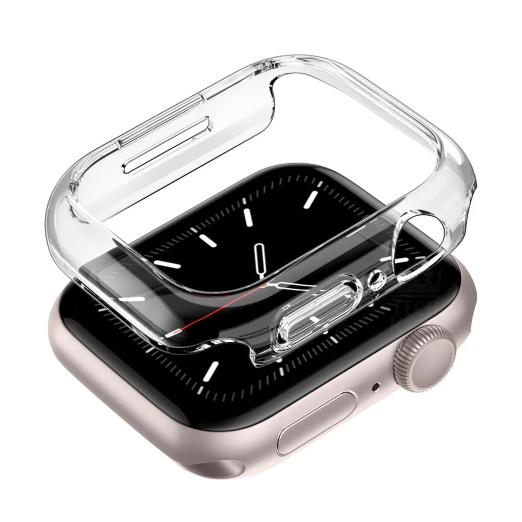Capa bumper tela vazada acrílica para Apple Watch S7 45mm