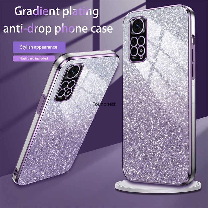 Caixa Para Capinha Xiaomi Redmi Note 11 12 Pro 12S 11S 12C 11A K60 Ultra K16E Glitter Transparente Brilhante Telefone KZ em Oferta na Shopee