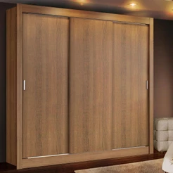 Guarda Roupa Casal 3 Portas de Correr Rustic Madesa Mônaco