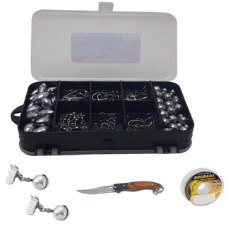 Kit Acessórios Canivete Sino Linha E Estojo com Anzol e Chumbada em Oferta na Shopee