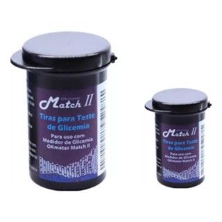 Kit 100 Tiras Medir Glicose Match 2 (ok Meter)fitas Glicemia
