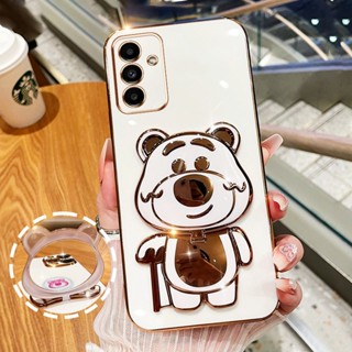 Capa Para Telefone À Prova De Choque Samsung Galaxy A04S A13 4G A13 A14 A15 A34 A33 A54 A55 5G De Proteção Suporte De Rolamento De Morango 3D
