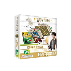 JOGO DE TABULEIRO HARRY POTTER KIT JOGOS CLÁSSICOS COPAG DAMA LUDO TRILHA BARALHO 55 CARTAS MESA