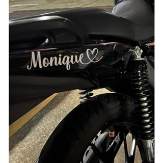 adesivo nome da namorada na cor branca para carro moto e caminhão 15cm em Oferta na Shopee