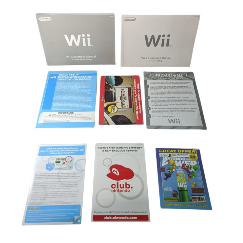 manuais console nintendo wii usado
