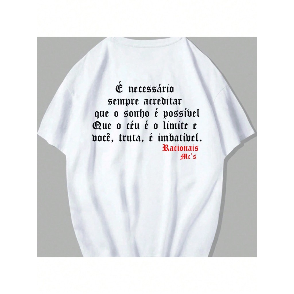 Camiseta Unissex Racionais 100% Algodão 30.1 Streetwear Frase Lançamento