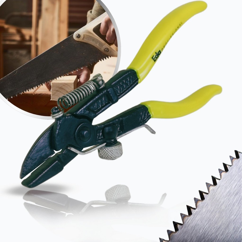 Alicate Trava Travador Dente Serrote 7" Regulador Dobra Serra Profissional Compacto Portátil de Aço