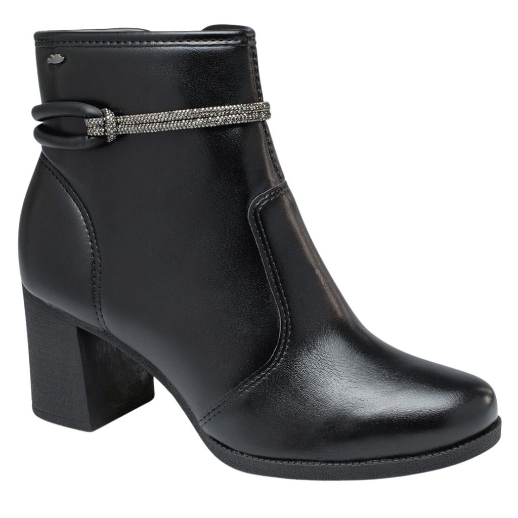 Coturno Feminino Dakota Bota Preta de Cano Curto e Salto Bloco DA821
