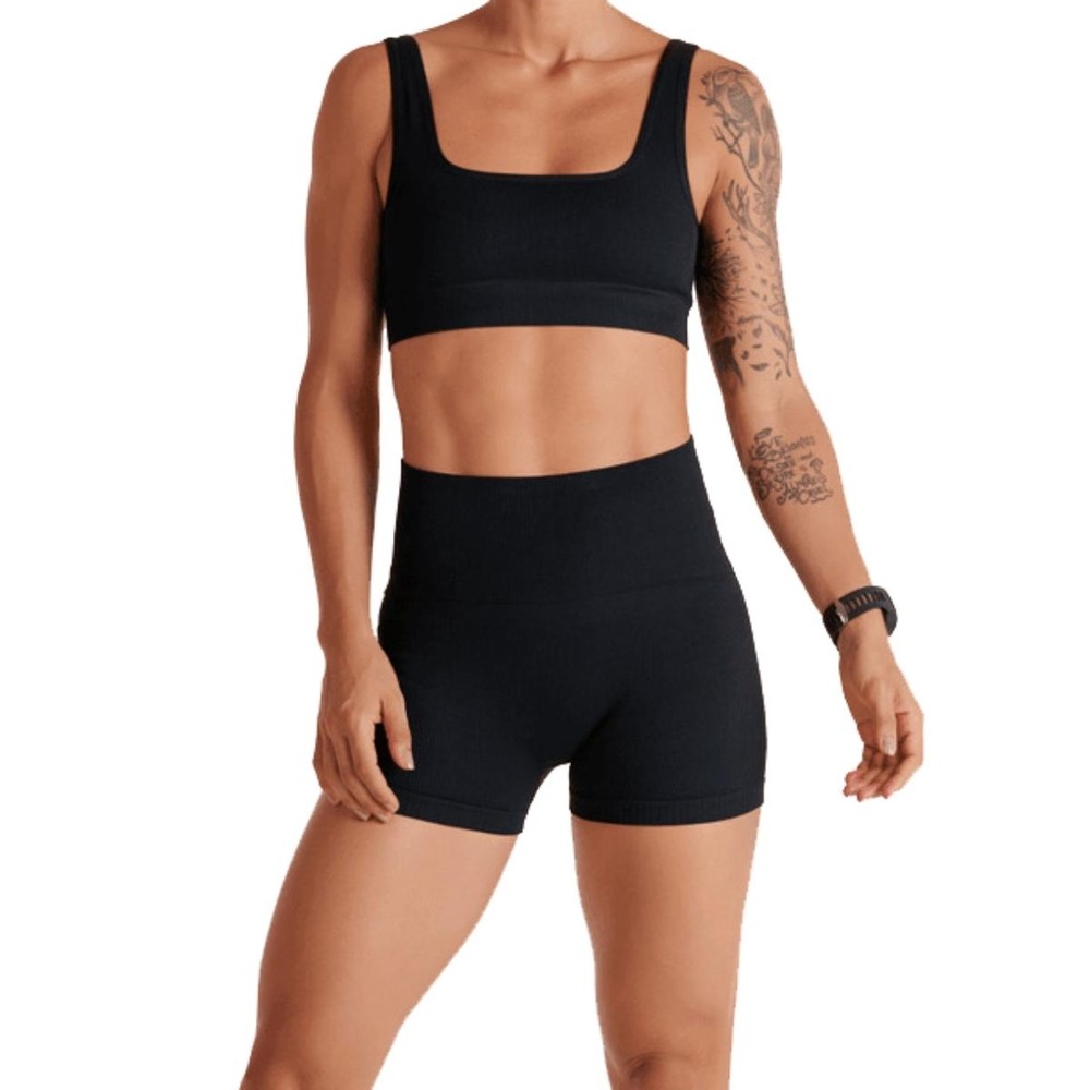 Top Lupo Seamless Basic Canelado Feminino - Preto Top Lupo Seamless Basic Canelado Feminino - Preto