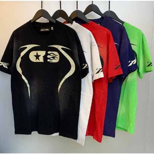 "Camiseta Wenwu Summer Hellstar – Estilo Premium em Manga Curta com Estampa Exclusiva e Sofisticação em Oferta na Shopee