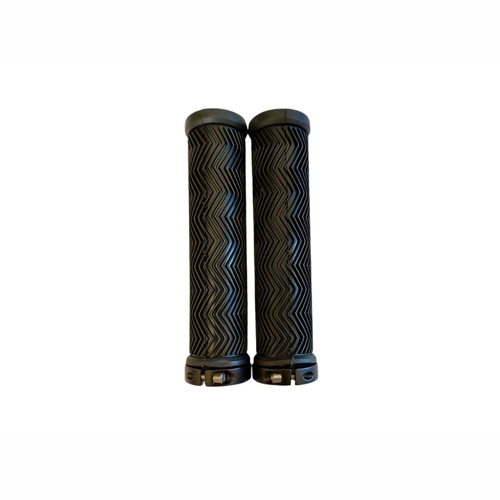 Manopla MTB Borracha com Trava Alumínio Preta GTS HGL-100