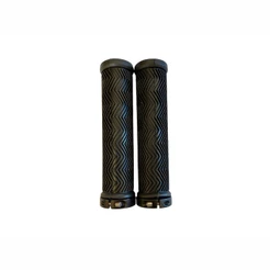 Manopla MTB Borracha com Trava Alumínio Preta GTS HGL-100