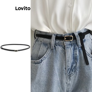 Lovito Casual Simples Cinto Feminino Básico L63AD238 (Preto)