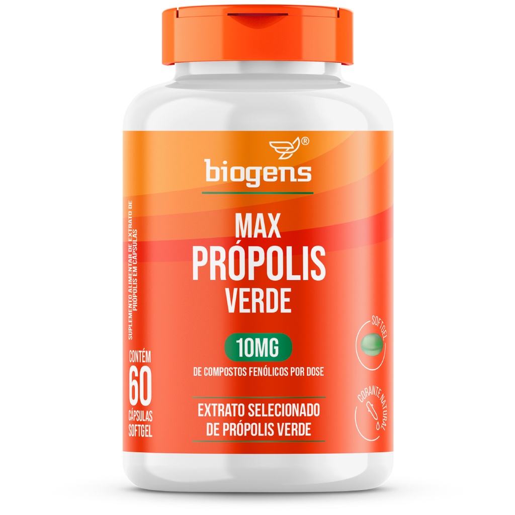 BIOGENS MAX PRÓPOLIS 60 CÁPSULAS em Oferta na Shopee