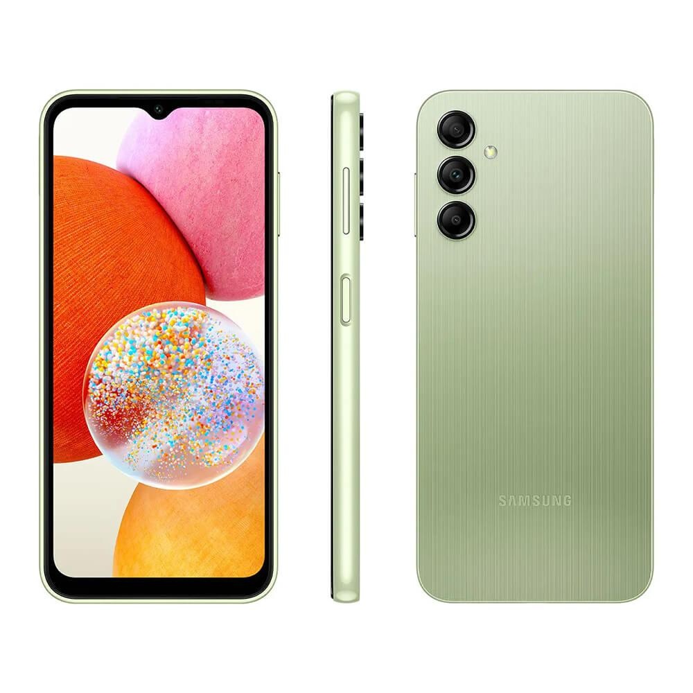 Smartphone Samsung Galaxy A14 128GB Dual Chip 4G Tela 6,6" 4GB RAM Câmera Tripla 50MP+2MP+2MP Verde